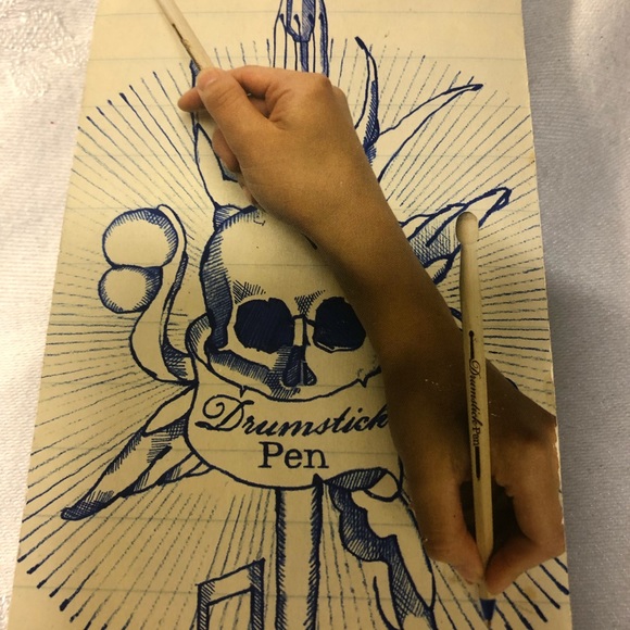 SuckUK wooden drumstick pens blue - Picture 3 of 9